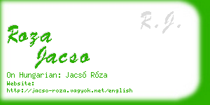 roza jacso business card