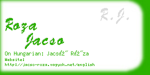 roza jacso business card